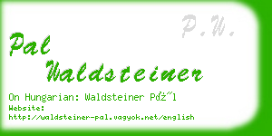 pal waldsteiner business card